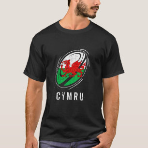 T-shirt Fan de rugby gallois obtient un ballon de rugby av