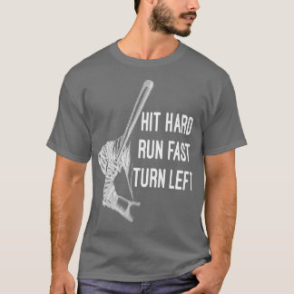 T-shirt Fan de softball de Turn Left Run Fast