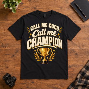 T-shirt Fan de tennis, appelez-moi CoCo, appelez-moi champ