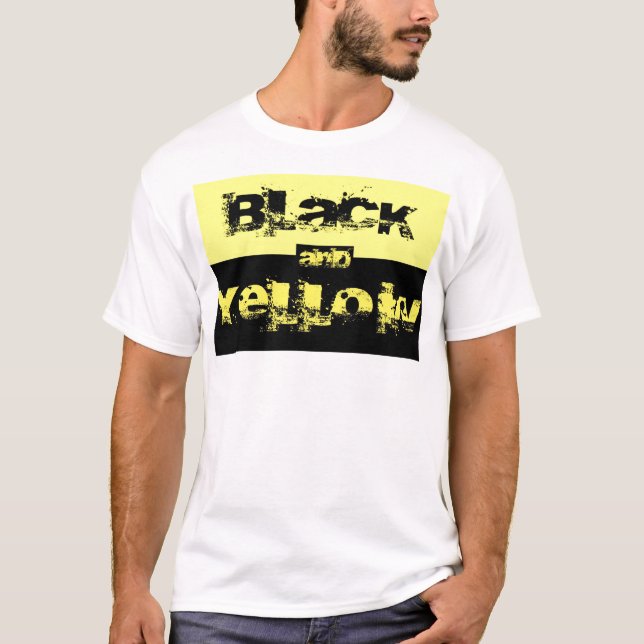 T-shirt Fan noire et jaune (Devant)