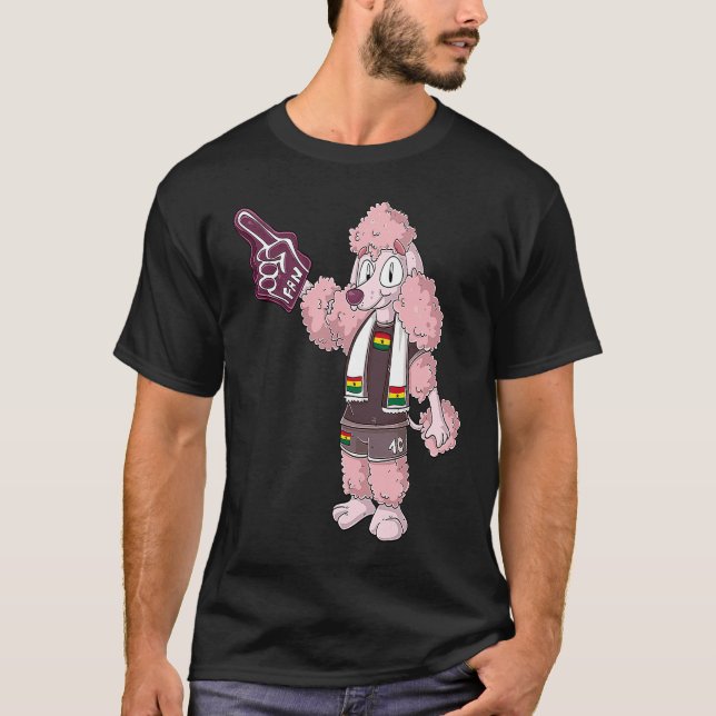 T-shirt Fan Poodle Ghana (Devant)