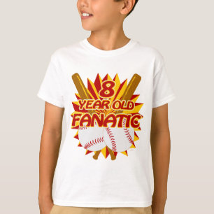 T-shirt Fanatique de base-ball de 8 ans