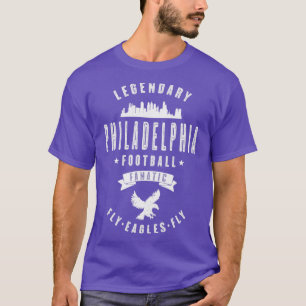 T-shirt Fanatique de football de Philadelphie Texte Blanc