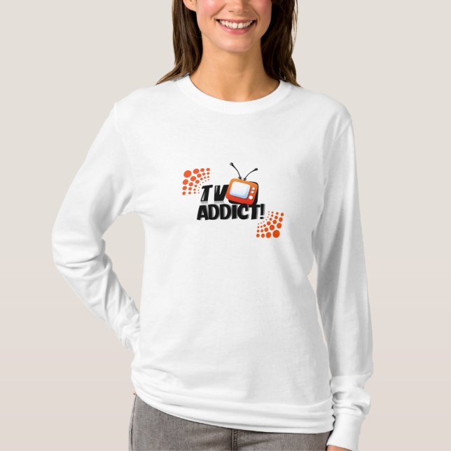 T-SHIRT FANATIQUE DE LA TÉLÉ HOODY DE DAMES (Devant)