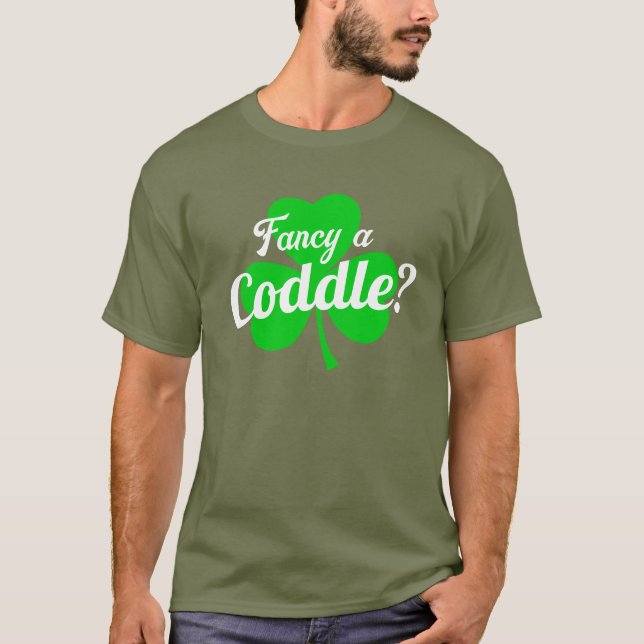 T-shirt Fancy A Coddle Irish Food Joke (Devant)