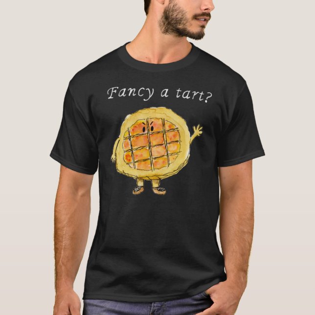 T-shirt Fancy a Tart Funny Treacle Tart Quirky Cake Art (Devant)