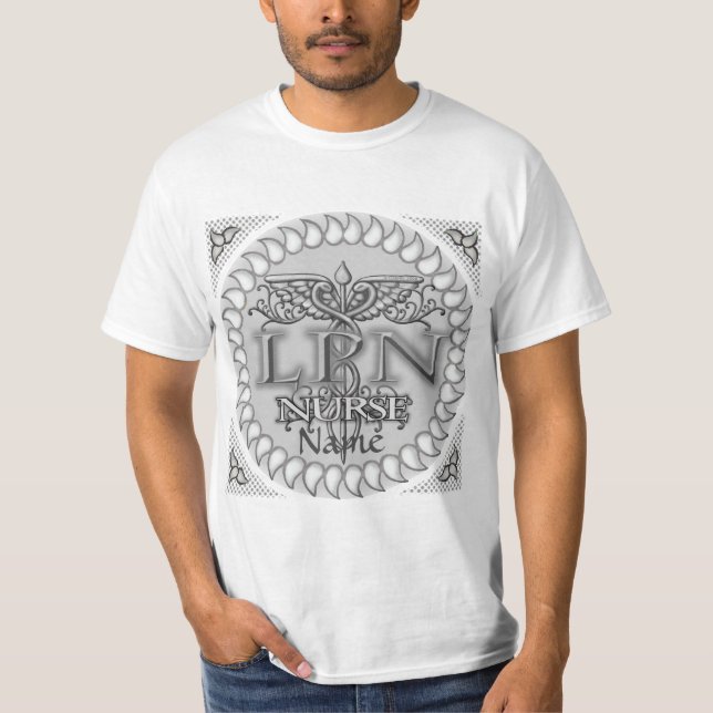 T-shirt Fancy Caduceus LPN infirmière (Devant)