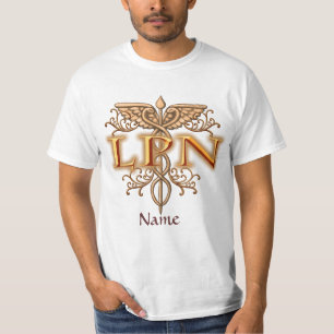 T-shirt Fancy Cuivre Caduceus LPN Infirmière