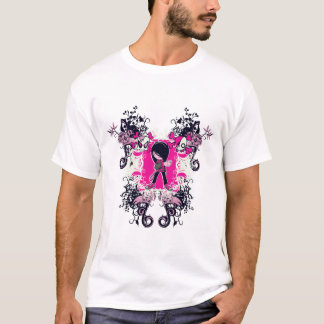 T-shirt fancy emo fille enfant avec des tourbillons du crâ
