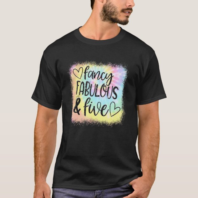 T-shirt Fancy Fabulous Et Cinq Fille S Anniversaire Tee 5t (Devant)