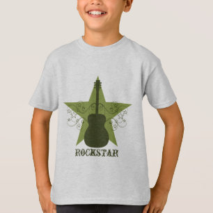 T-shirt Fancy Guitar Star Frotles Tee de bébé, Vert