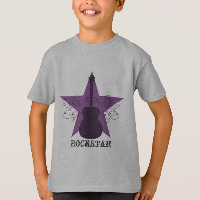 T-shirt Fancy Guitar Star Frotles Tee's Kid's Tee, violet (Devant)