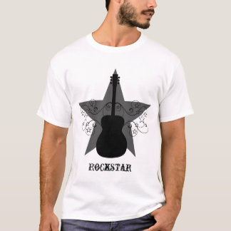 T-shirt Fancy Guitar Star Fwirls Tee Homme, Noir