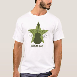 T-shirt Fancy Guitar Star Fwirls Tee Homme, Vert