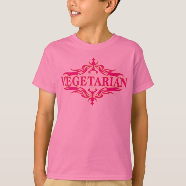 T-shirt Fancy in Pink - Vegetarin (Devant)