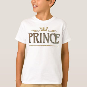 T-shirt Fancy PRINCE Letters - Couronne royale médiévale
