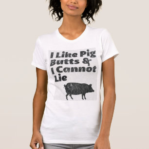 T-shirt Fané j'aime des bouts de porc et je ne peux pas m