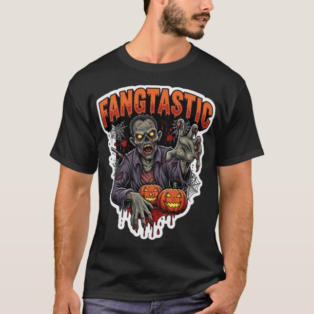 T-shirt Fangtastiques citrouilles de jackolanterns zombies (Devant)