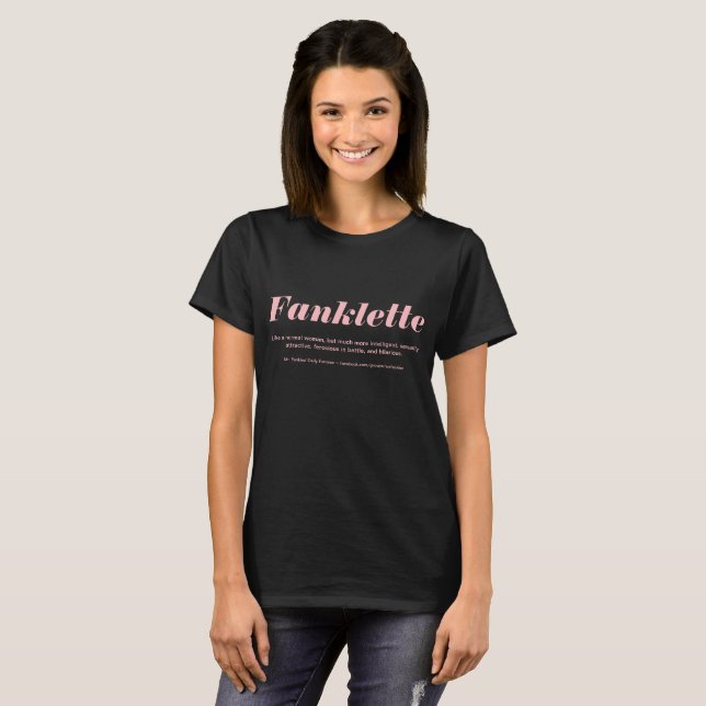 T-shirt Fanklette foncé - la VERSION MEILLEUR MARCHÉ (Devant entier)