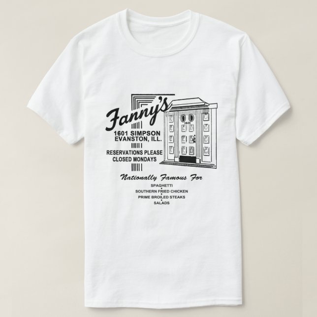 T-shirt Fanny's Restaurant, Evanston, IL (Design devant)