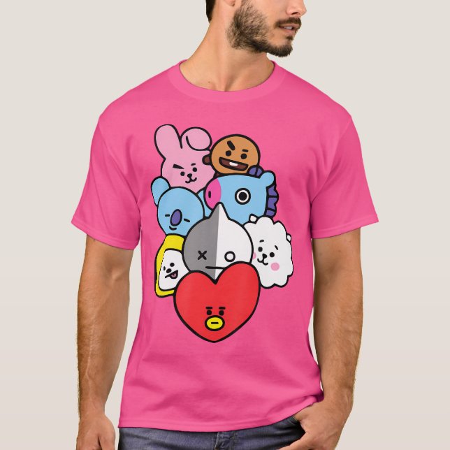 T-shirt Fans coréens de musique pop (Devant)