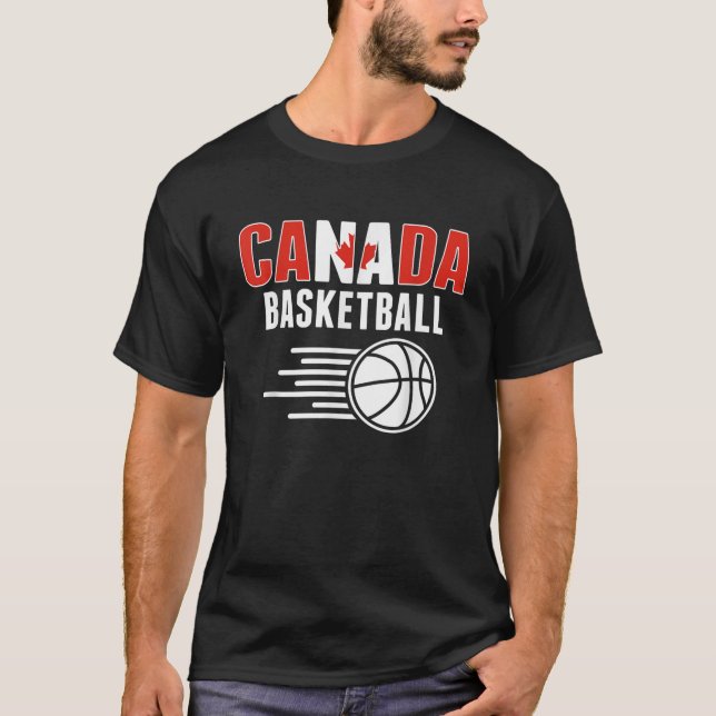 T-shirt Fans de basket-ball du Canada Jersey Drapeau canad (Devant)