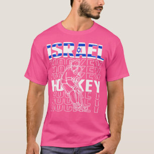T-shirt Fans de hockey sur glace Israël Jersey Soutenez le