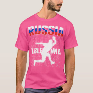 T-shirt Fans de tennis de table fiers de la Russie Maillot