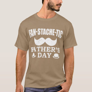 T-shirt Fanstachetic Père Casquette Mustache Décor Pères G