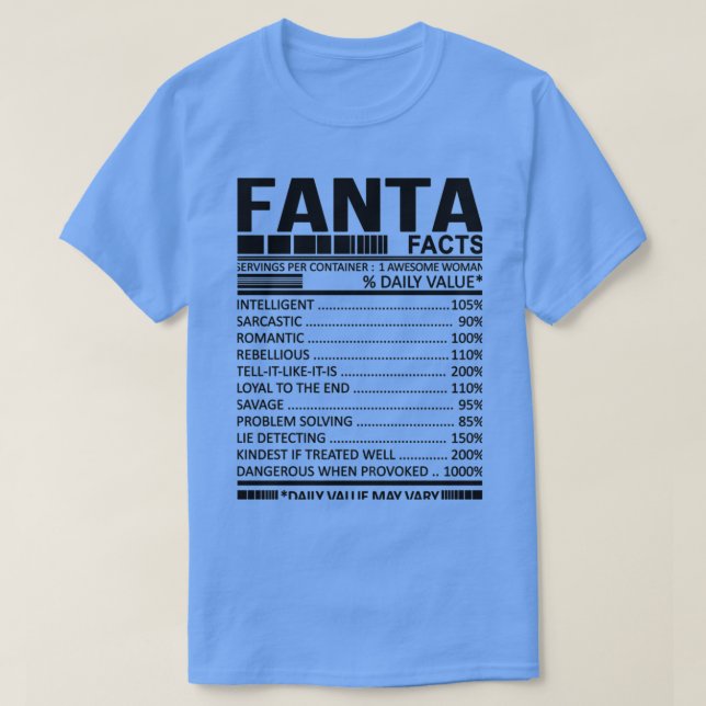 T-shirt FANTA Nutrition FANTA (Design devant)