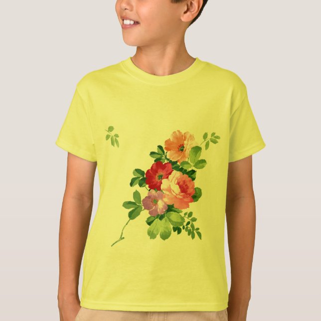 T-shirt Fantacy floral - personnalisable (Devant)