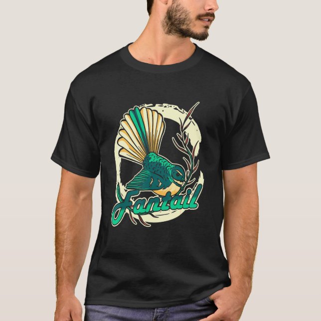 T-shirt Fantail Bird Design Oiseau (Devant)