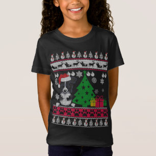 T-Shirt Fantaisie Bordure Collie Noël Fantaisie Sweater Ch