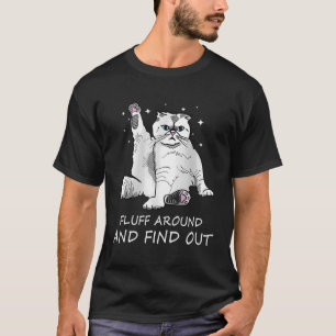 T-shirt Fantaisie Chemise Chat Fluff Autour Et Découvrez F