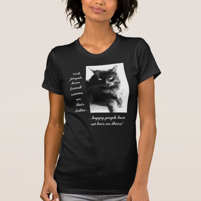 T-shirt Fantaisie Chemise de chat, les gens heureux porten (Devant)