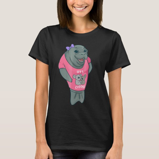 T-shirt Fantaisie Chemise Manatee Lit Cuddle (Devant)