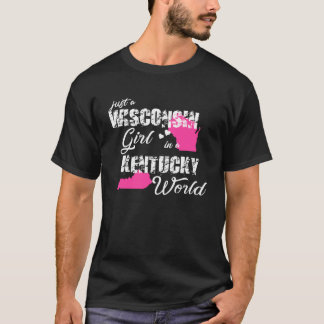 T-shirt Fantaisie Chemises Wisconsin Juste une fille Wisco