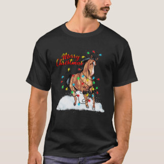 T-shirt Fantaisie Cheval Lumières de Noël Pyjamas Cheval P