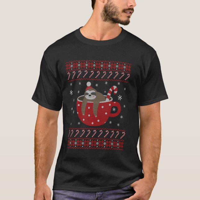 T-shirt Fantaisie Chocolat Chaud Noël Pour Femmes Hommes (Devant)