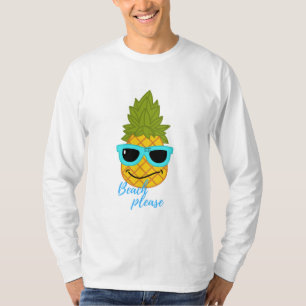 T-shirt Fantaisie D'Ananas Avec Lunettes De Soleil Été