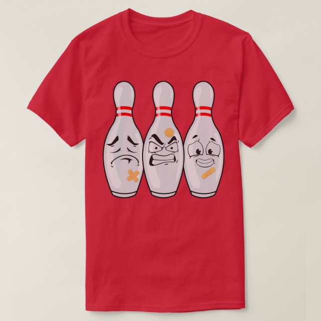 T-shirt Fantaisie De Bowling Visages Pour Bowling Lover Ho (Design devant)