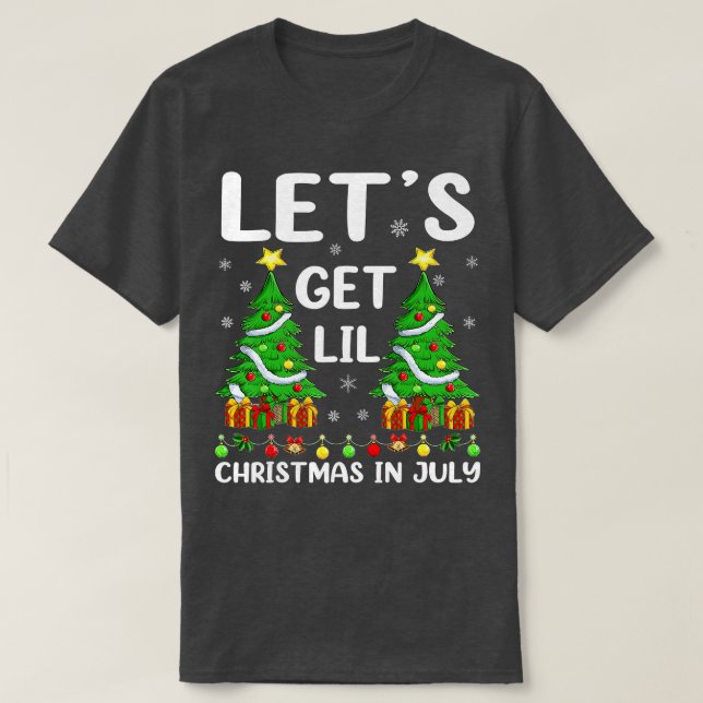 T-shirt Fantaisie de l'éclairage Arbre de Noël Faisons Lit (Design devant)