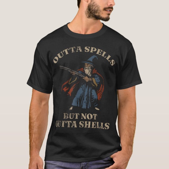 T-shirt Fantaisie de Magicien Plus de Sorts Mais Pas Sans  (Devant)