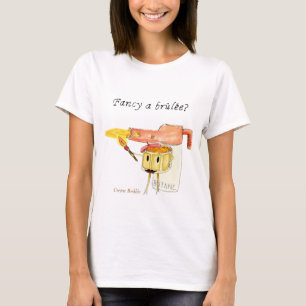 T-shirt Fantaisie d'un Humour de dessert à la crème brû