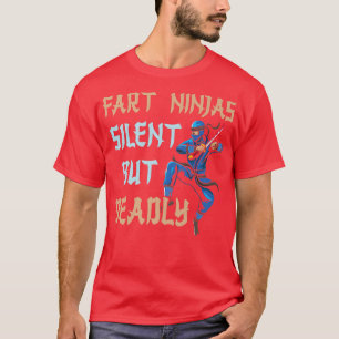T-shirt Fantaisie Fart Ninja Silet Mais Mort Ninja Samurai