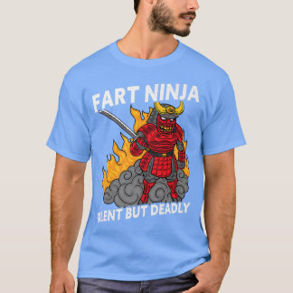T-shirt Fantaisie Fart Ninja Silet Mais Mortel Ninja Samur