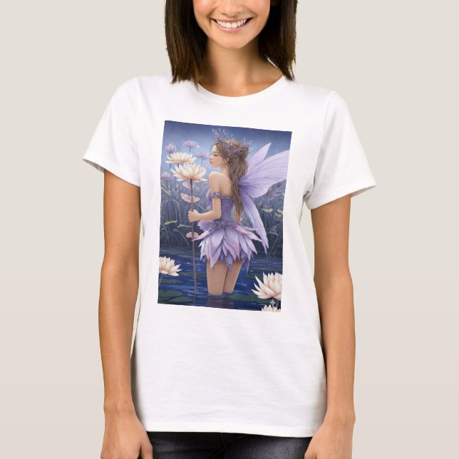 T-Shirt Fantaisie Fée du Lys d'Eau Pourpre (Devant)