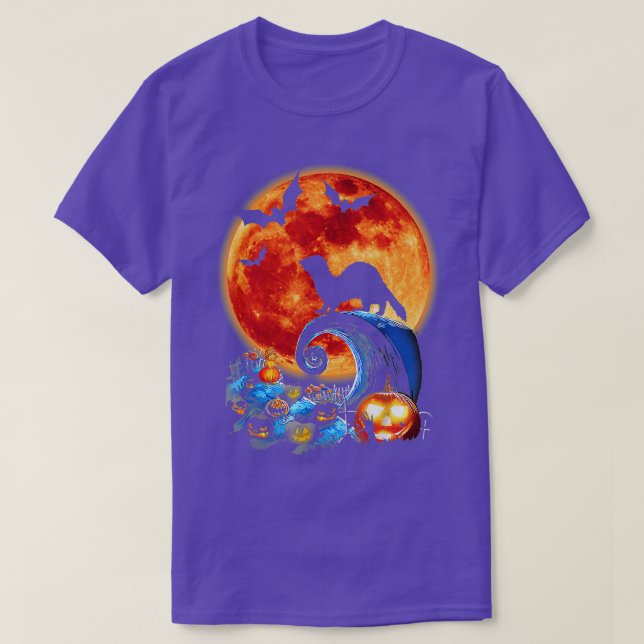 T-shirt Fantaisie Ferret Et Lune Costume Halloween Silhoue (Design devant)