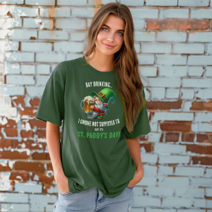 T-shirt Fantaisie Gnome St. Patrick's Day Shirt pour Homme