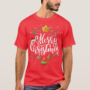 T-shirt Fantaisie Joyeux feux de Noël Pyjama Noël Noël